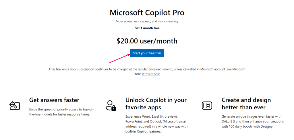 Click On Start Your Free Trial On Copilot Click On Start Your Free Trial On Copilot